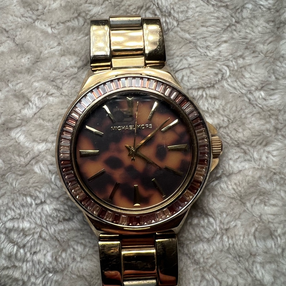 Michael Kors Gold and Brown Women's Watch